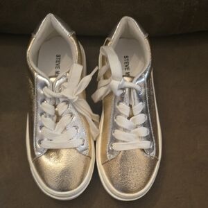 Steve Madden Metallic Gold and Silver Sneakers